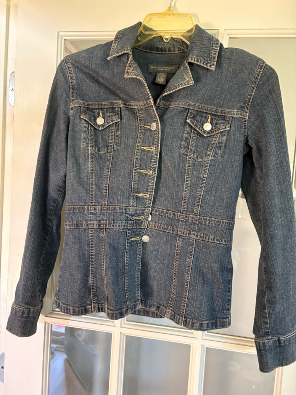 Banana Republic Medium Blue Denim Jacket with Button Front